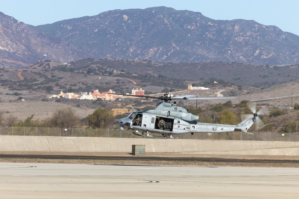 USMC Helicopters Prepare to Provide Firefighting Support