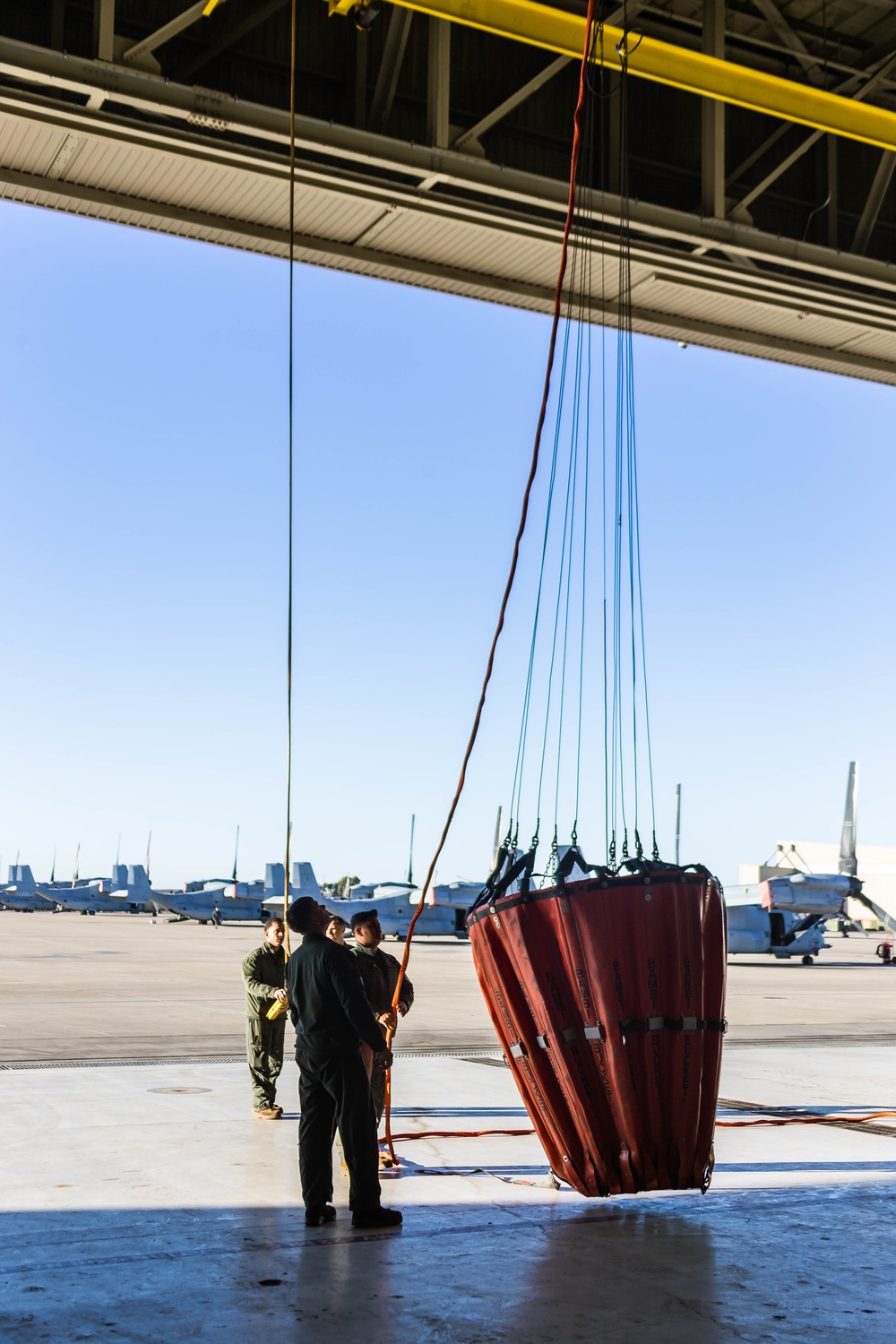 USMC Helicopters Prepare to Provide Firefighting Support