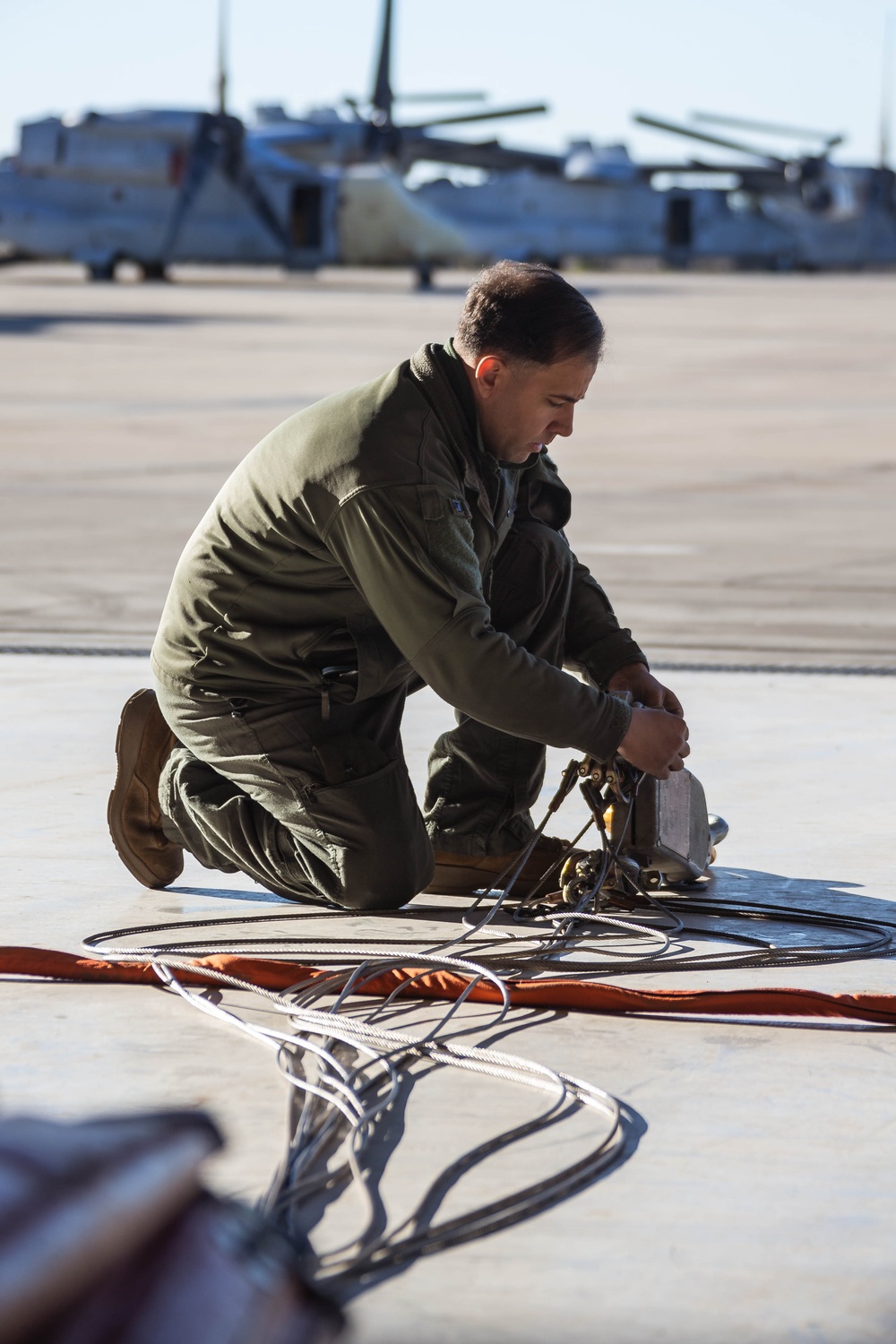 USMC Helicopters Prepare to Provide Firefighting Support