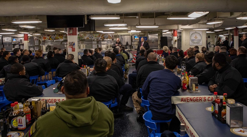 SECRETARY OF THE NAVY VISITS USS GEORGE H. W. BUSH