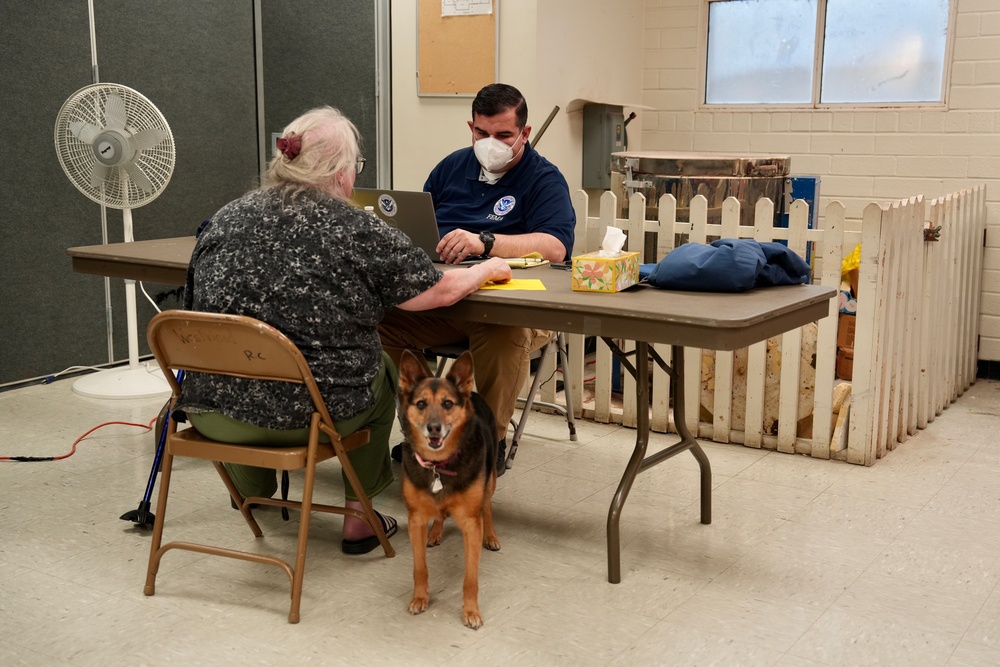 FEMA Staff Help People Apply for Assistance