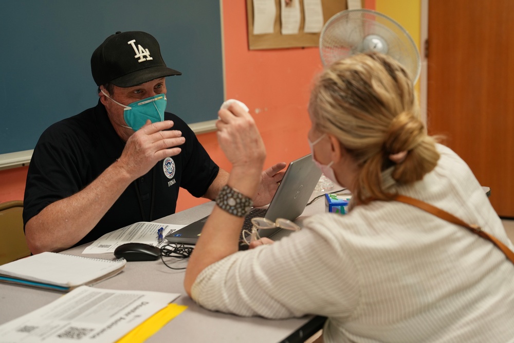 FEMA Staff Help People Apply for Assistance