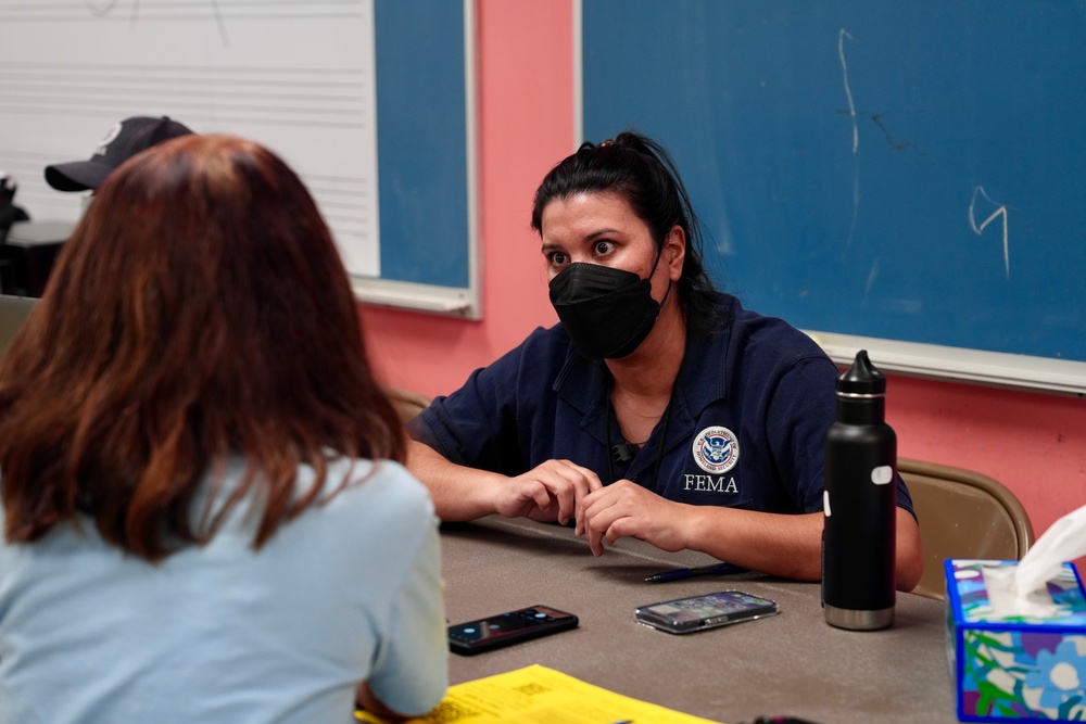 FEMA Staff Help People Apply for Assistance