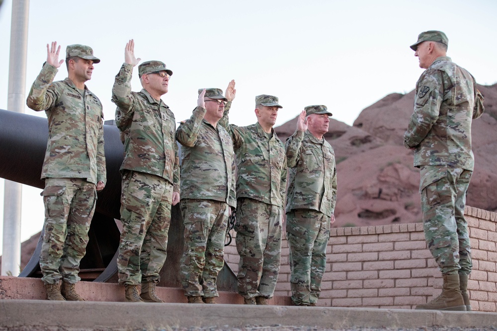 Five Sergeant Majors Re-enlist Into the Arizona National Guard