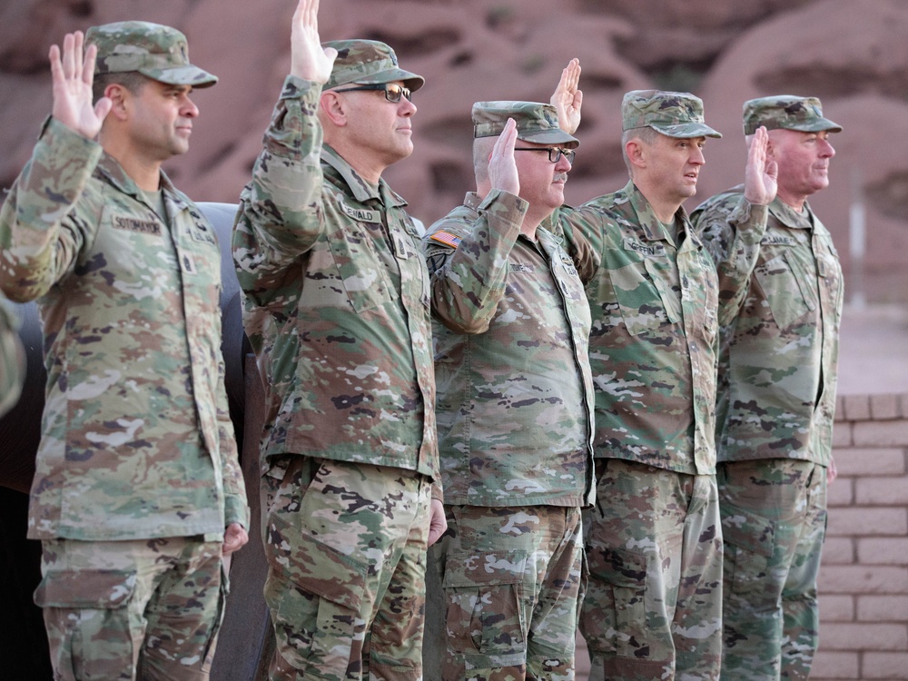 Five Sergeant Majors Re-enlist into the Arizona National Guard