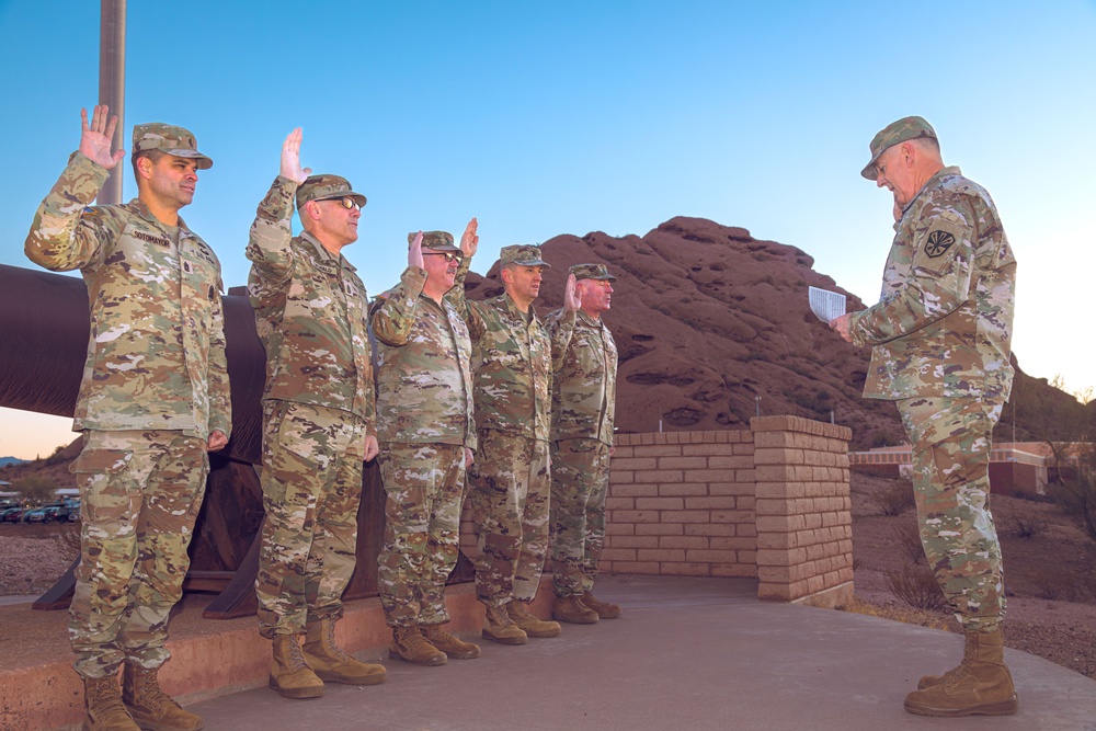 Five Sergeant Majors Re-enlist Into The Arizona National Guard