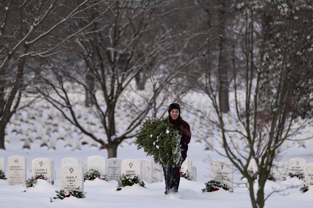 Wreaths Out at Arlington National Cemetery 2025