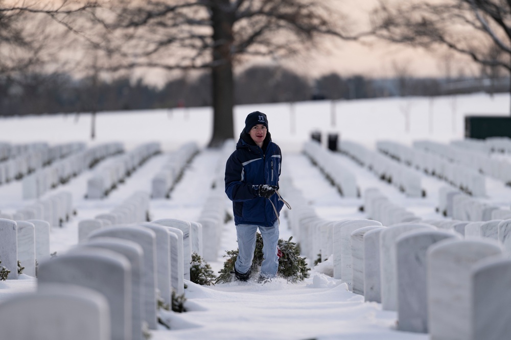 Wreaths Out at Arlington National Cemetery 2025