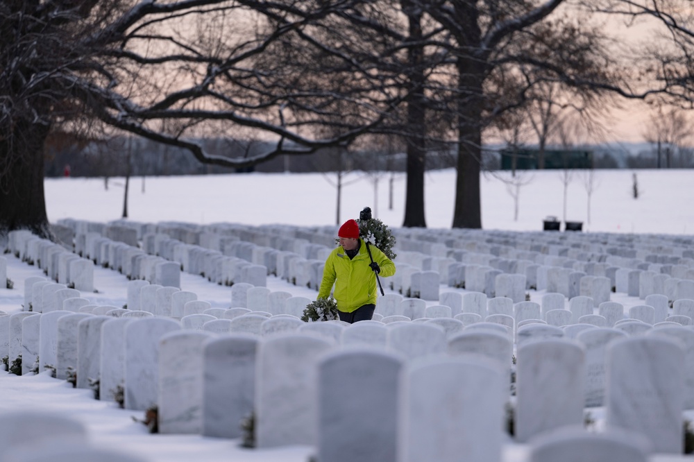 Wreaths Out at Arlington National Cemetery 2025