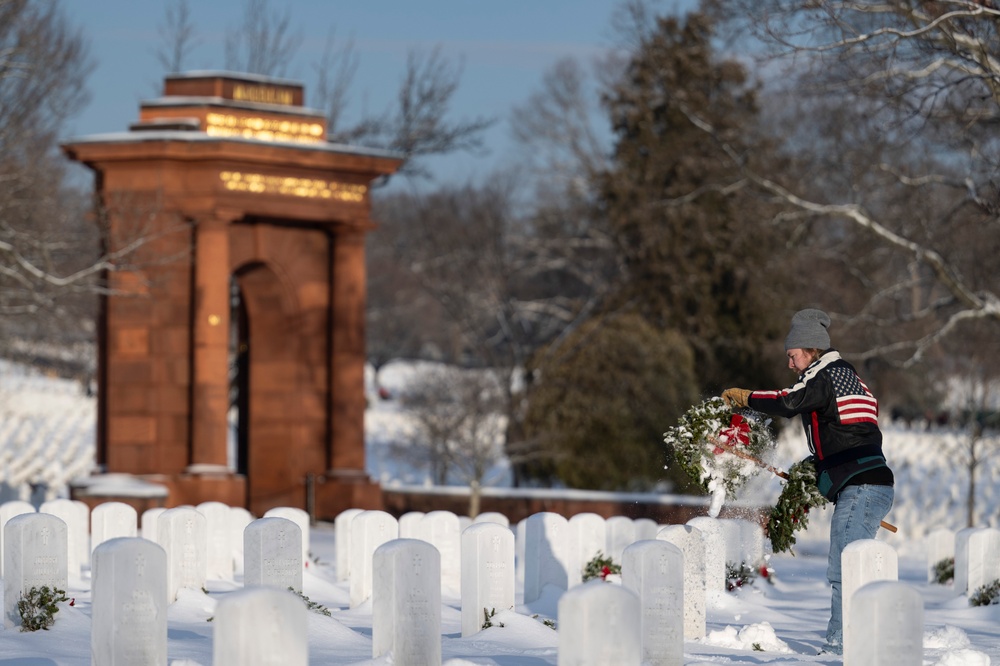 Wreaths Out at Arlington National Cemetery 2025