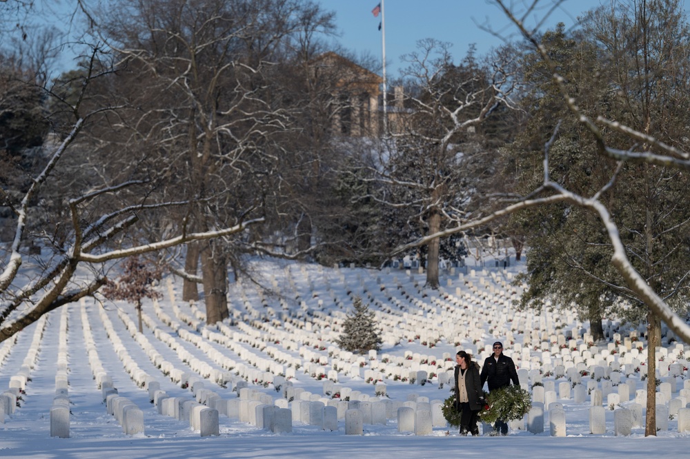 Wreaths Out at Arlington National Cemetery 2025