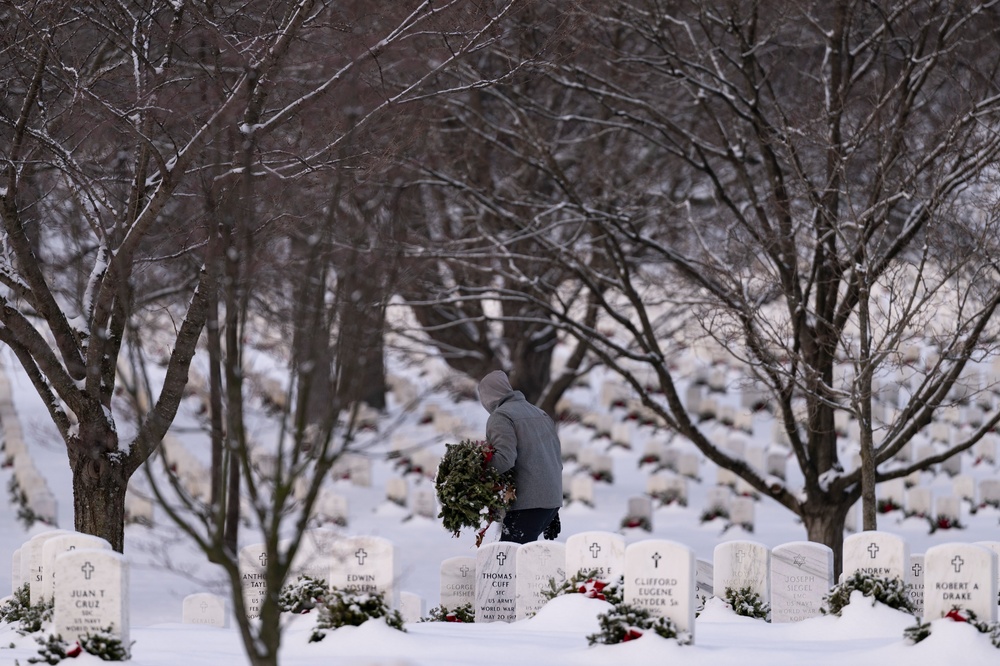 Wreaths Out at Arlington National Cemetery 2025