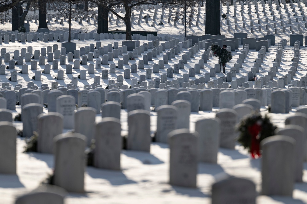 Wreaths Out at Arlington National Cemetery 2025