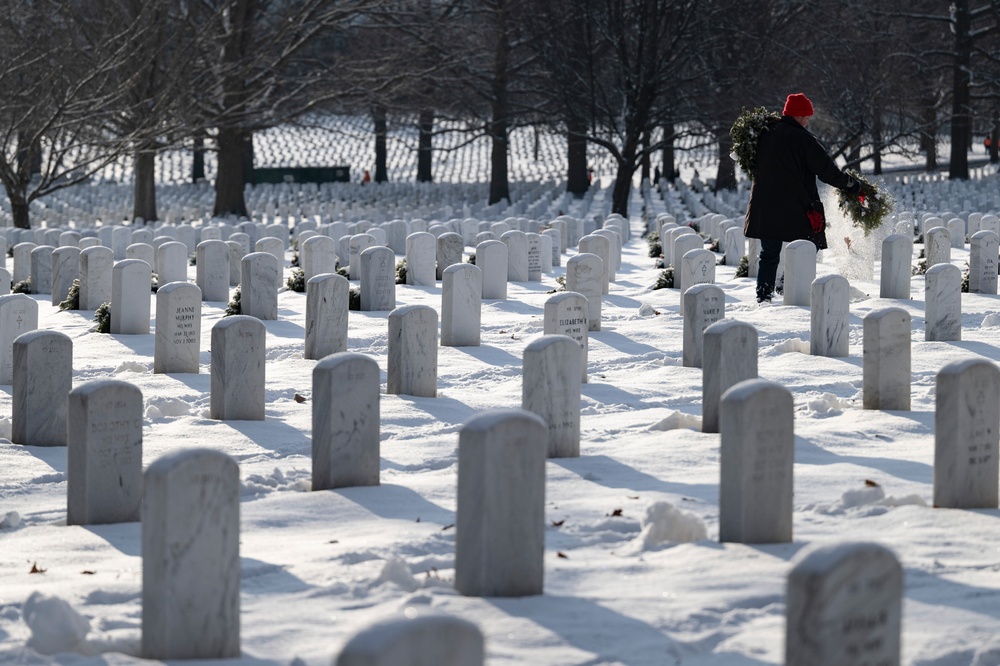 Wreaths Out at Arlington National Cemetery 2025