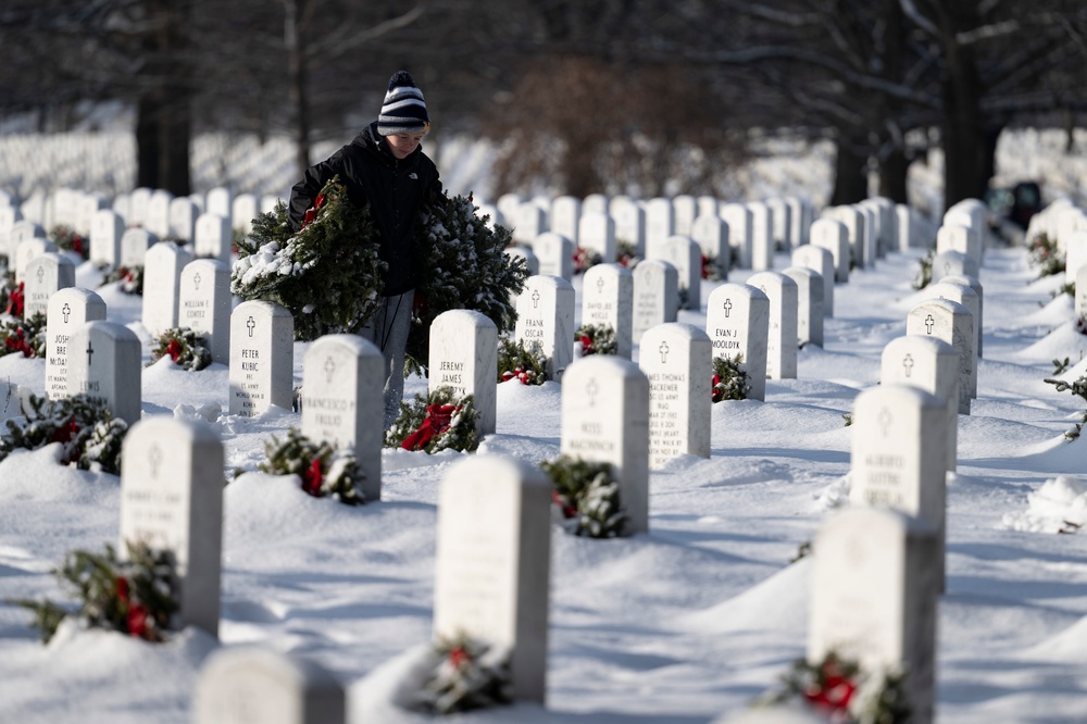 Wreaths Out at Arlington National Cemetery 2025