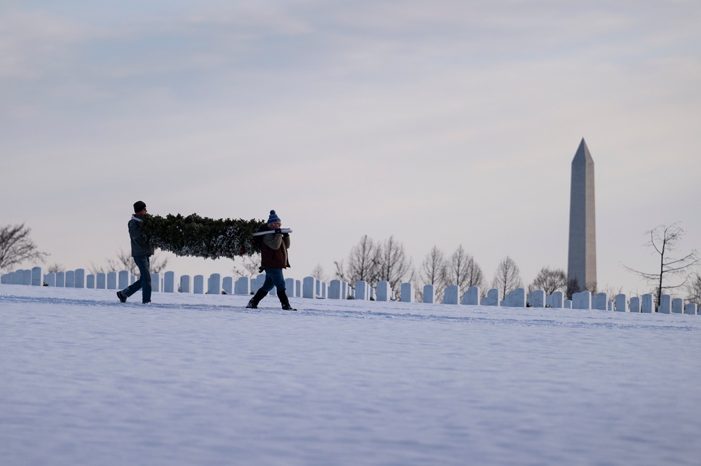 Wreaths Out at Arlington National Cemetery 2025