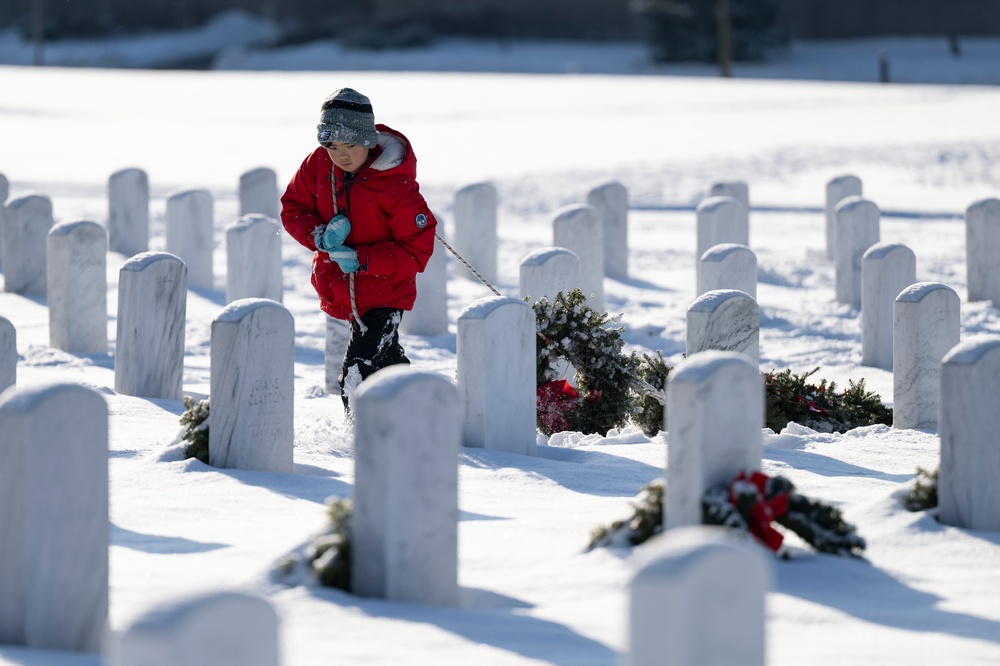 Wreaths Out at Arlington National Cemetery 2025