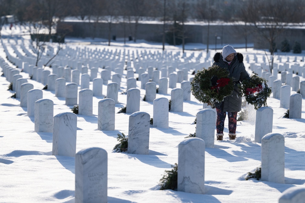 Wreaths Out at Arlington National Cemetery 2025