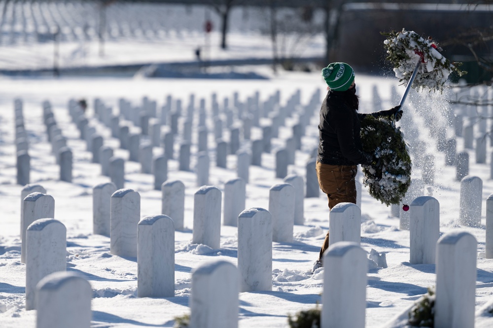 Wreaths Out at Arlington National Cemetery 2025