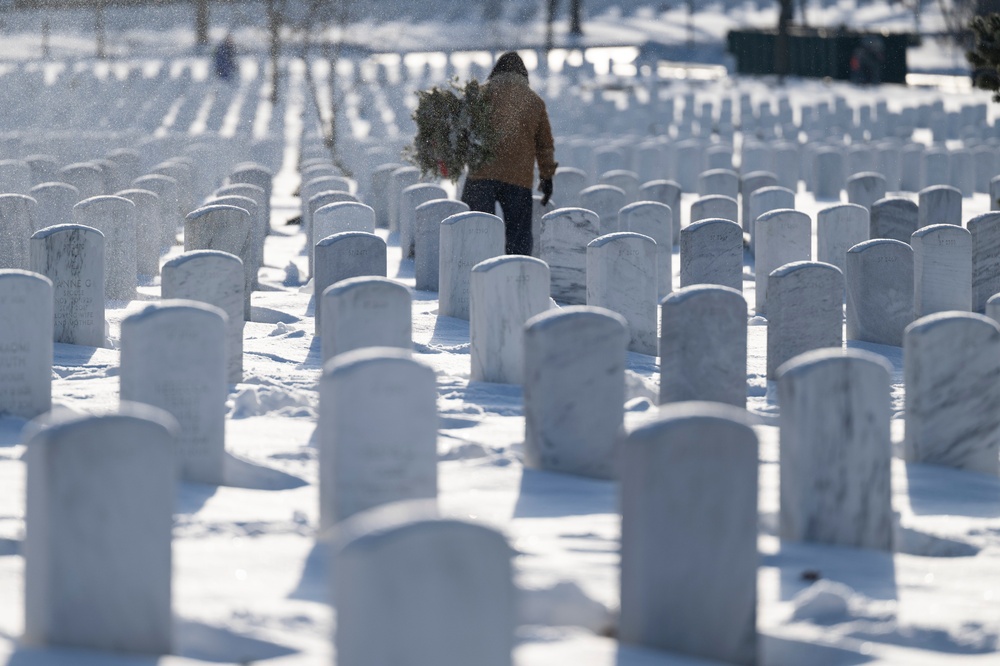 Wreaths Out at Arlington National Cemetery 2025