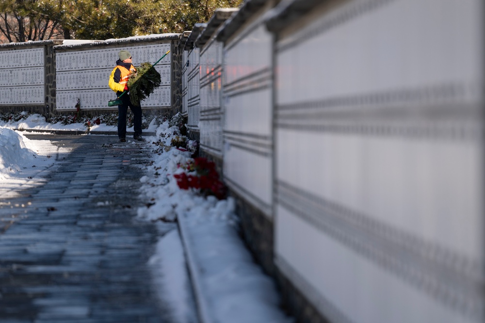 Wreaths Out at Arlington National Cemetery 2025