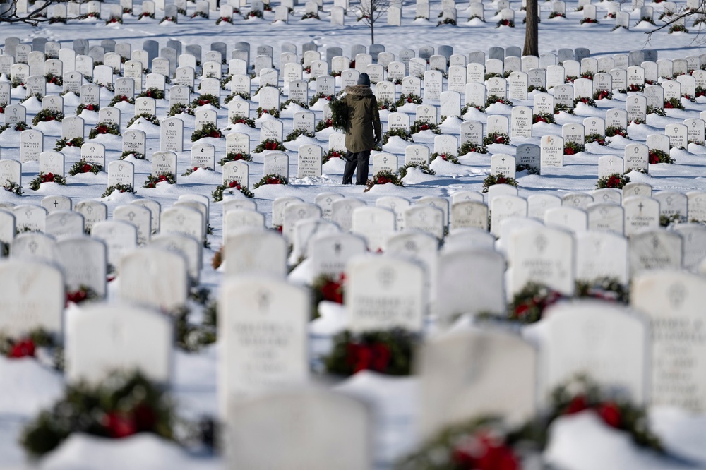 Wreaths Out at Arlington National Cemetery 2025