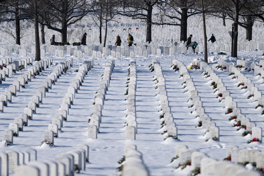 Wreaths Out at Arlington National Cemetery 2025