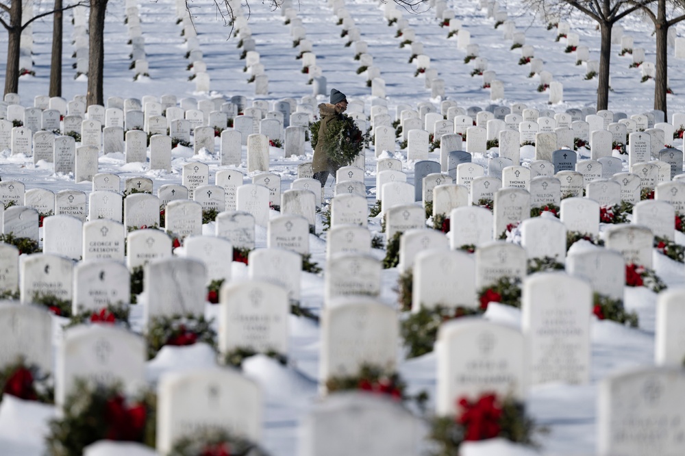 Wreaths Out at Arlington National Cemetery 2025