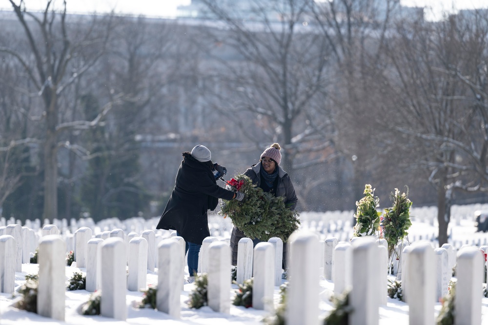 Wreaths Out at Arlington National Cemetery 2025