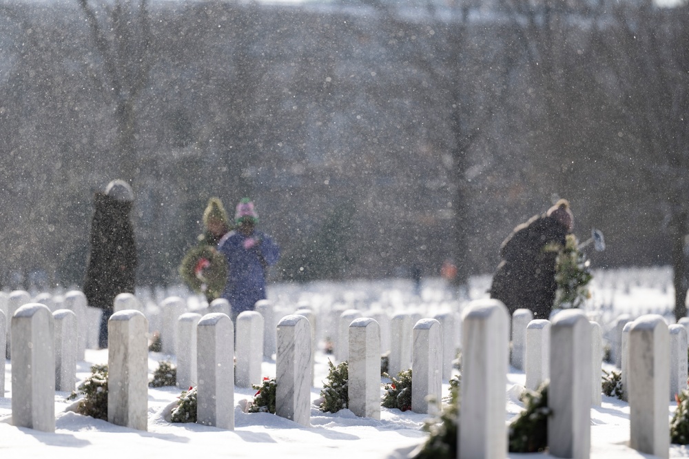 Wreaths Out at Arlington National Cemetery 2025