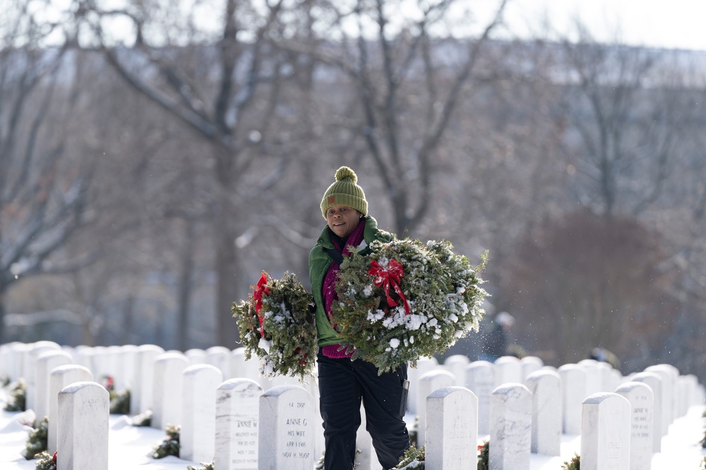 Wreaths Out at Arlington National Cemetery 2025