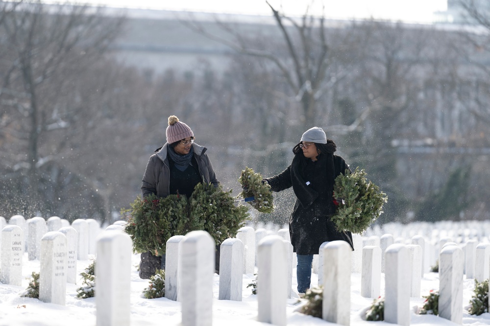 Wreaths Out at Arlington National Cemetery 2025