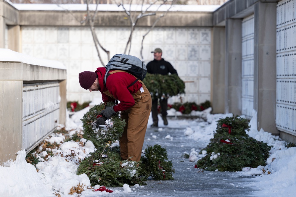 Wreaths Out at Arlington National Cemetery 2025