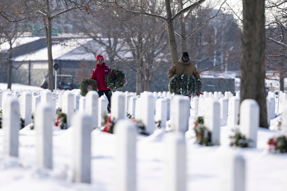 Wreaths Out at Arlington National Cemetery 2025