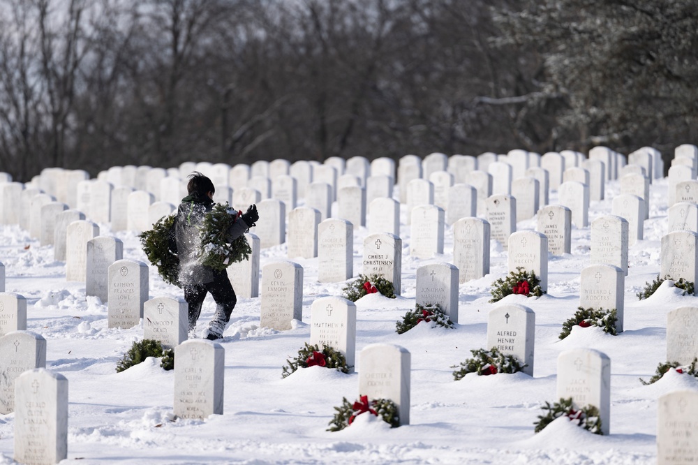 Wreaths Out at Arlington National Cemetery 2025