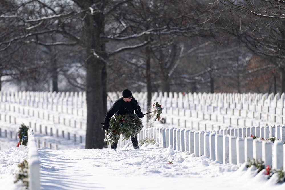 Wreaths Out at Arlington National Cemetery 2025