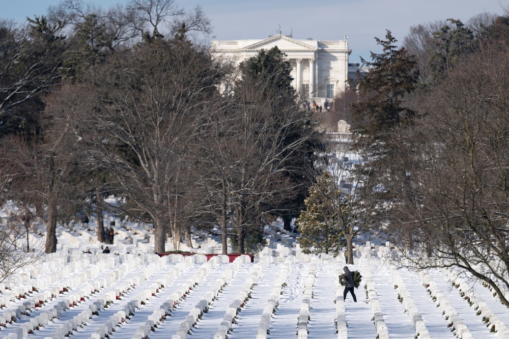 Wreaths Out at Arlington National Cemetery 2025