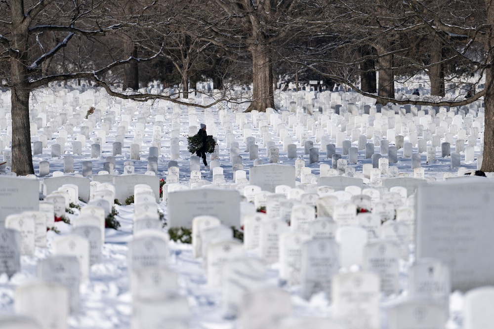 Wreaths Out at Arlington National Cemetery 2025