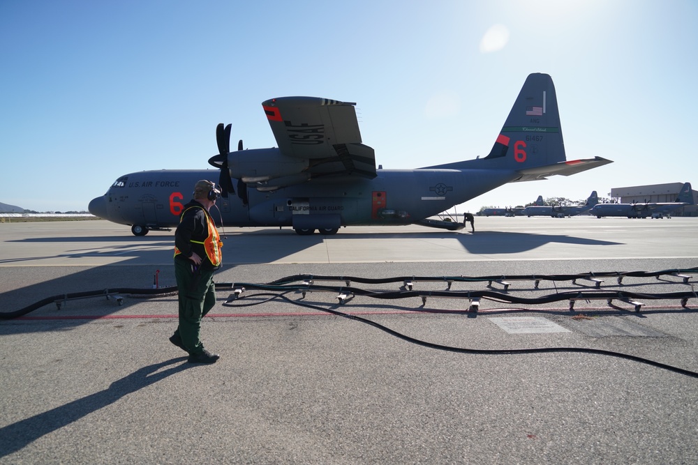 146th Airlift Wing Activates Modular Airborne Firefighting System (MAFFS) to assist in combating California Wildfires