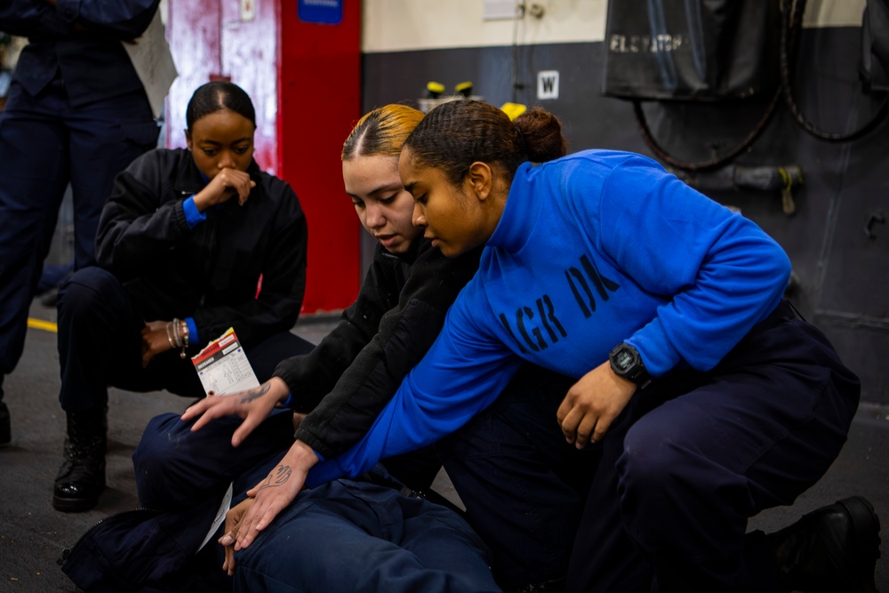 Nimitz Sailors Participate in a Mass Casualty Drill