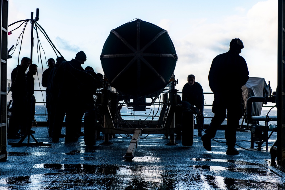 Nimitz Sailors Start a Jet Engine for Maintenance