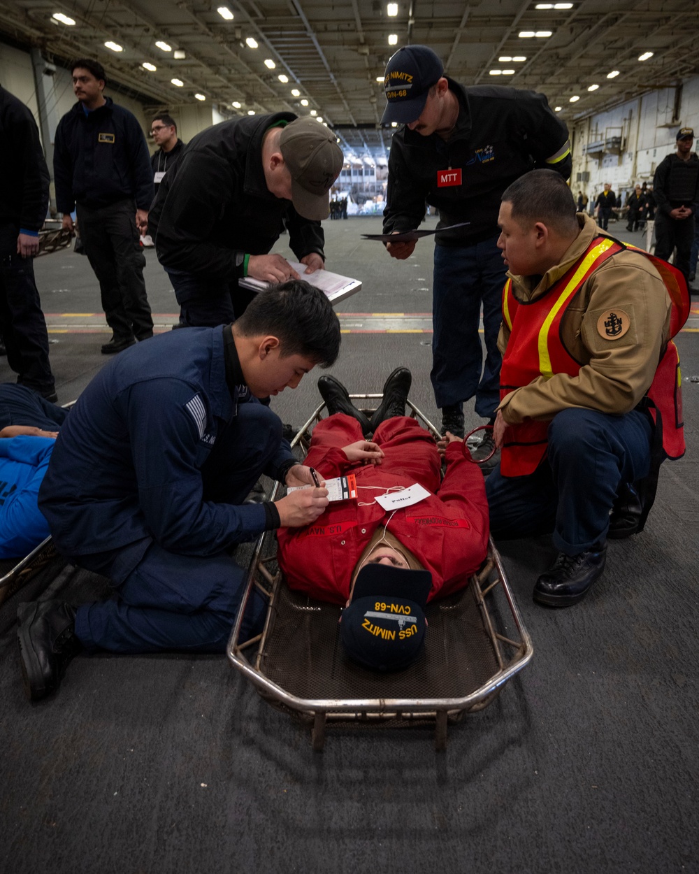 Nimitz Sailors Participate in a Mass Casualty Drill