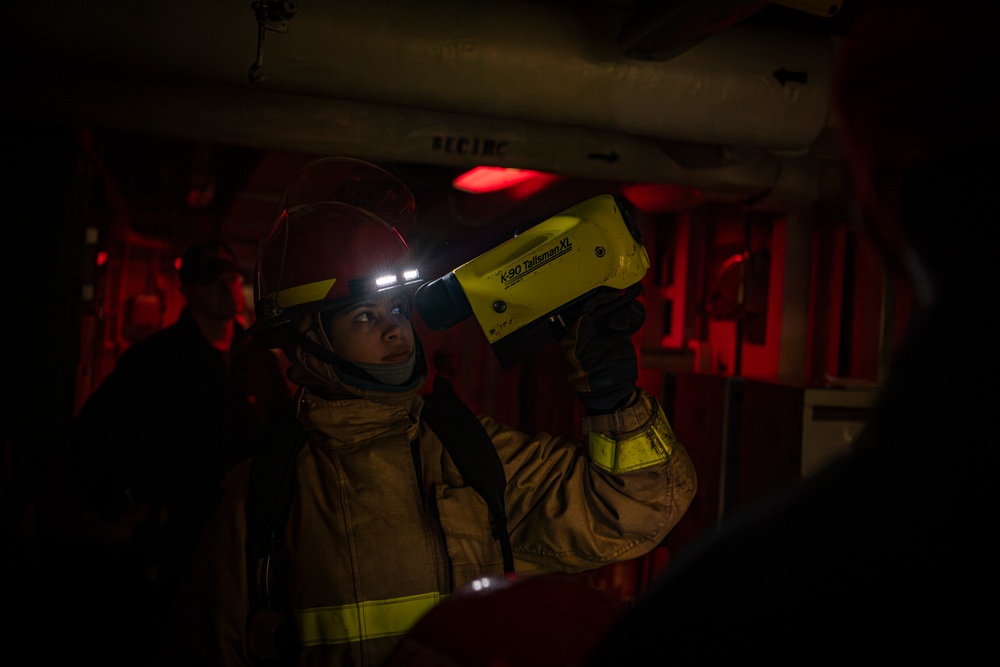 Nimitz Sailors Participate in a General Quarters Drill