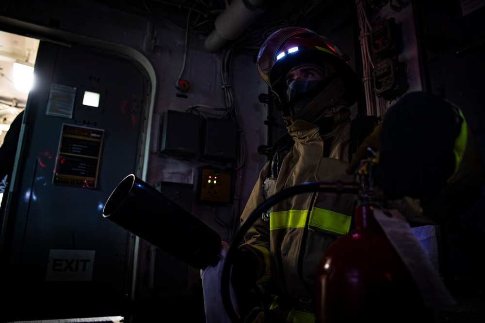 Nimitz Sailors Participate in a General Quarters Drill