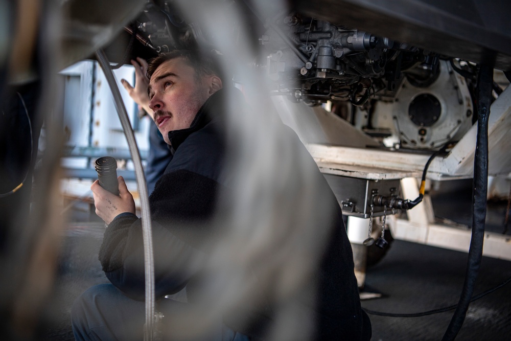 Nimitz Sailors Prepare to Start a Jet Engine