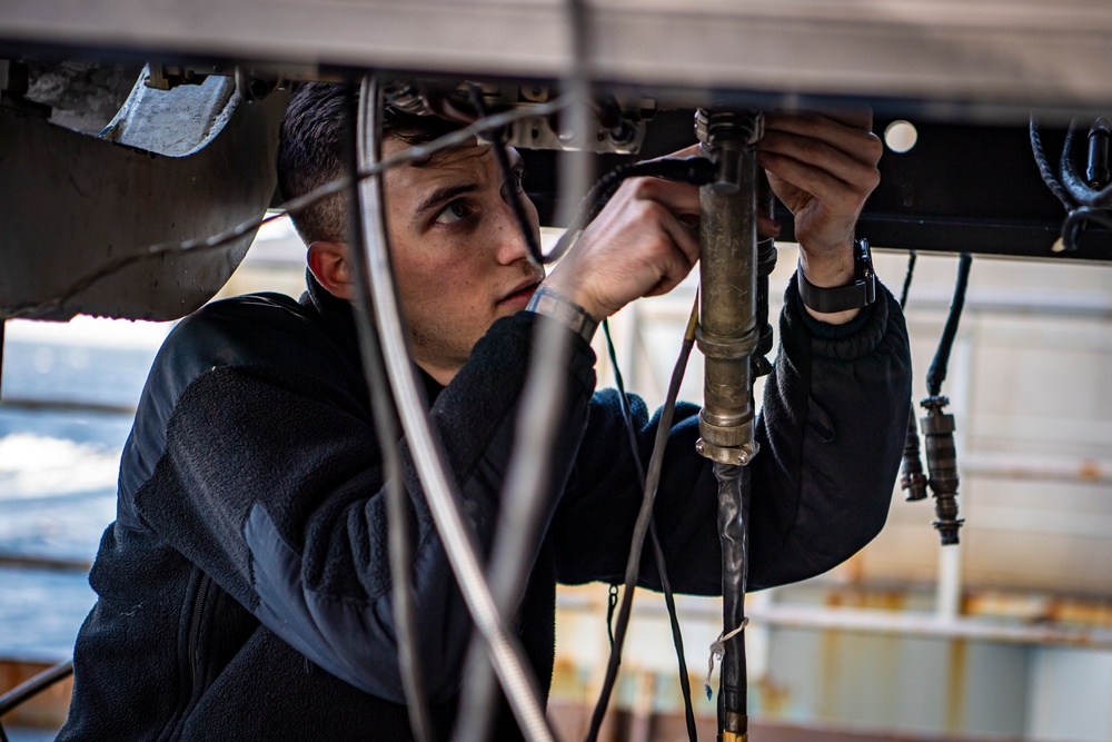 Nimitz Sailors Prepare to Start a Jet Engine