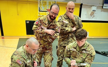 Realistic medical training challenges U.S. Army Reserve Soldiers, Italian Red Cross