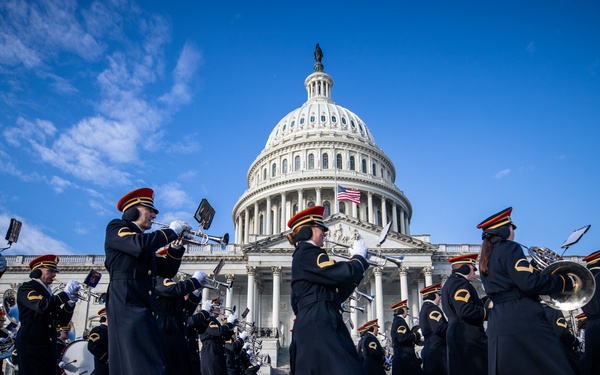 "Pershing's Own" Rehearses for 60th Presidential Inauguration