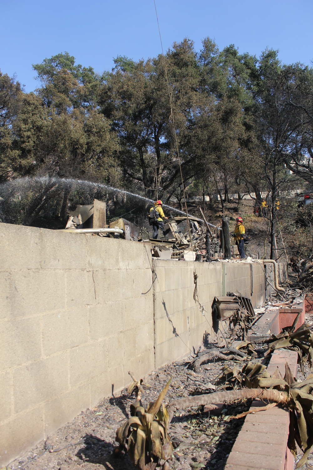 March Field Fire Emergency Services fight multiple fires across southern California, Alta Dena, California, January 11, 2025.