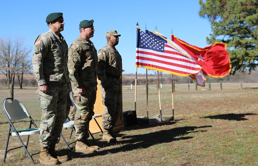 Special Operations Detachment - Africa change of command ceremony at Camp Swift